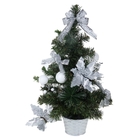 елка декор 50 см снежные шарики серебро - Фото 1