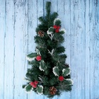 Искусственная ёлка настенная «Зимнее волшебство. Шишка ягодки», 65 см, ПВХ ветки отгибаются - Фото 3