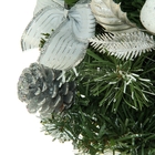 елка декор 30 см полосатые ленточки белая - Фото 2