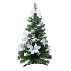 елка декор 75 см полосатые ленточки белая - Фото 1