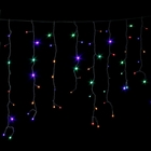 Гирлянда "Бахрома" 1.2 х 0.6 м, LED-60-220V, 8 режимов, нить тёмная, свечение мульти - Фото 2