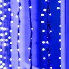 Гирлянда «Водопад» 2 × 1.5 м, IP44, тёмная нить, 400 LED, свечение синее, 8 режимов, 220 В - Фото 3