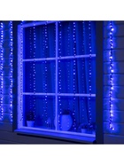 Гирлянда «Водопад» 2 × 1.5 м, IP44, тёмная нить, 400 LED, свечение синее, 8 режимов, 220 В 706329 - фото 319916417