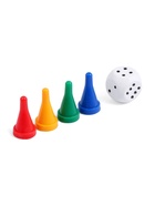 Фишки для настольных игр, набор 4 шт., фишка 2.3×1.2 см, кубик игральный 1 шт. - Фото 2