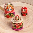 Матрёшка 3-х кукольная "Катя" ягоды, 11см, ручная роспись. - фото 3975098
