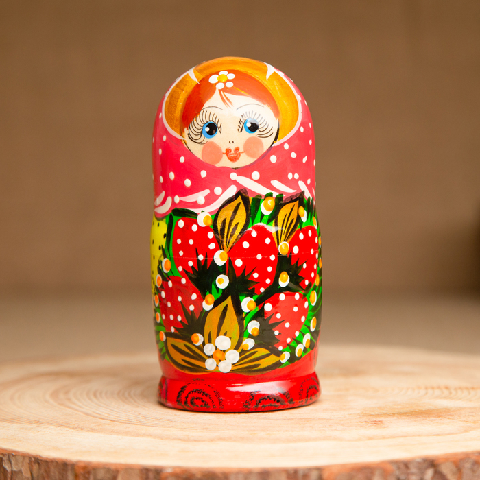Матрёшка 5-ти кукольная "Катя" ягоды , 12-13 см, ручная роспись. - фото 1905737914