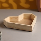 Кашпо для цветов «Сердце», 25×20×4.5 см, деревянное - Фото 1