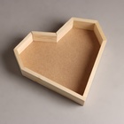 Кашпо для цветов «Сердце», 25×20×4.5 см, деревянное - Фото 3