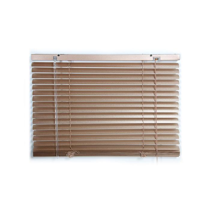 Алюминиевые жалюзи, 180×160 см, цвет кофе - Фото 1