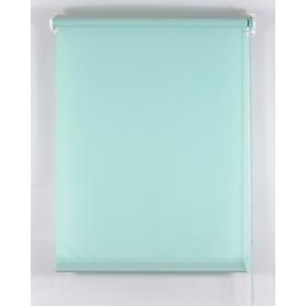 Рулонная штора «Комфортиссимо», 140х160 см, цвет светло-зелёный, фурнитура белая