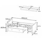 Набор деталей для подростковой кровати Polini kids French/Ameli 900, цвет белый - Фото 3