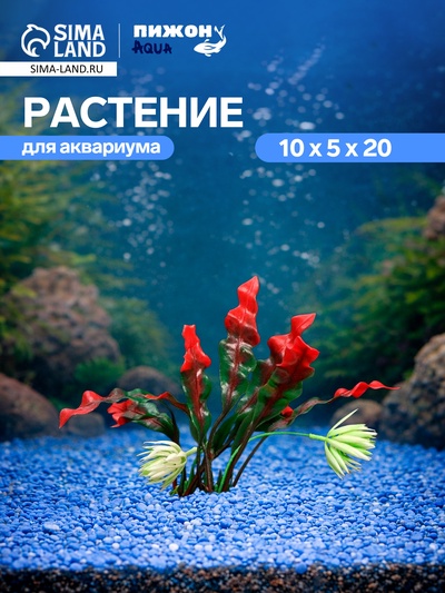 Набор растений искусственных для аквариума, 20 см, 2 шт.