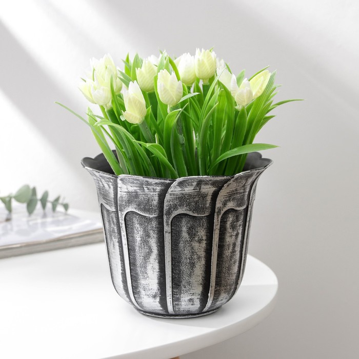 Кашпо для цветов «Тюльпан», 15×12,5 см, цвет МИКС - Фото 1