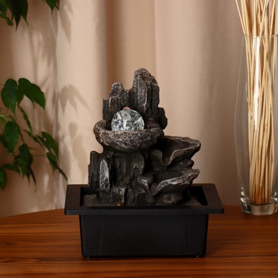 Фонтан настольный «Томирис», горный ручей», 18×25 см, с подсветкой