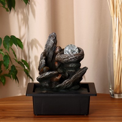 Фонтан настольный «Томирис», скалы, 18×25 см, с подсветкой