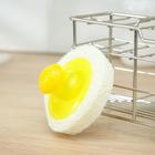 Губка для посуды абразивная с ручкой, 8×8 см, 2 сменные насадки в комплекте, цвет МИКС - Фото 2