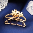 Крабик для волос «Маргарита», дуга васильки, 2.5 см, золото (комплект 6 шт) - фото 43235571