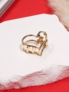 Крабик для волос «Маргарита», сердце, 2.5 см, золото - Фото 3