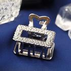 Краб для волос "Голда" прямой, 2,5 см, серебро (комплект 6 шт) - фото 21196194