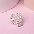 Крабик для волос «Мелани», овал, 2.5 см, серебристо-белый - Фото 5