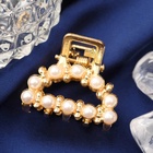 Крабик для волос «Аманда», дуга жемчуг, 2.5 см, золото - Фото 5