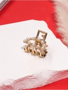 Крабик для волос «Аманда», дуга жемчуг, 2.5 см, золото - Фото 4