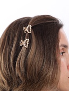 Крабик для волос «Аманда», дуга жемчуг, 2.5 см, золото - Фото 3