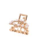 Крабик для волос «Аманда», дуга жемчуг, 2.5 см, золото - Фото 7