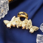 Крабик для волос «Эмма», 5.5 см, золото - Фото 4