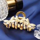 Крабик для волос «Эмма», 5.5 см, золото - Фото 5