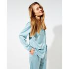 Пижама женская (сорочка, брюки) MINAKU: Light touch, голубая, размер 46 - Фото 7