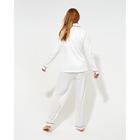 Пижама женская (сорочка, брюки) MINAKU: Light touch цвет белый, р-р 50 - фото 23528306