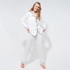 Пижама женская (сорочка, брюки) MINAKU: Light touch цвет белый, р-р 52 - Фото 1