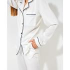 Пижама женская (сорочка, брюки) MINAKU: Light touch цвет белый, р-р 54 - Фото 6