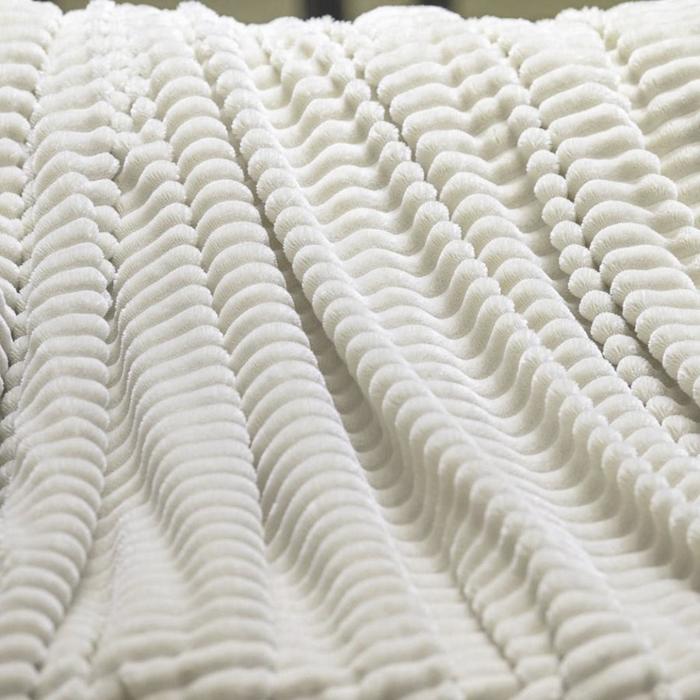 Плед «Жаккард», размер 200х220 см, цвет белый - Фото 1