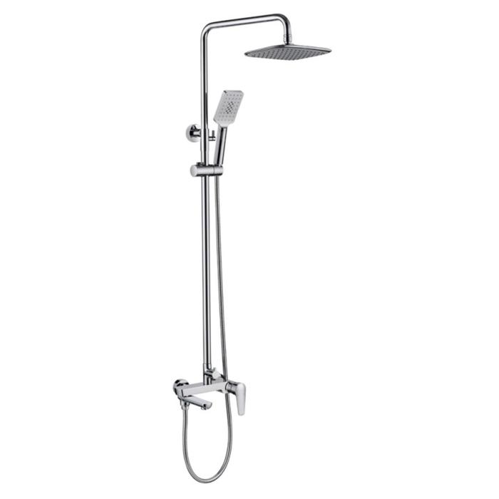 Душевая система BRAVAT Arden F6351385CP-A1-RUS, со смесителем и тропическим душем, хром