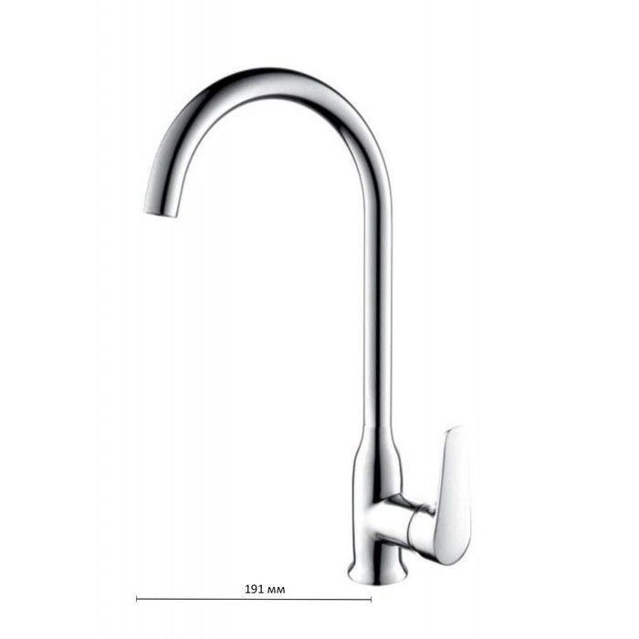 Смеситель для кухни BRAVAT Arden F7351385CP-RUS, однорычажный, латунь, хром