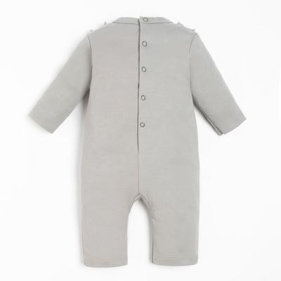 Комбинезон для девочки с бантиком «Крошка Я» BASIC LINE, рост 86-92 см, серый