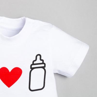 Футболка детская «Крошка Я» Love milk, рост 74-80 см