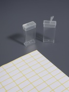 Органайзер для хранения мелочей, 64 баночки, 13×22×5 см, с наклейками, прозрачный - Фото 3