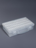 Органайзер для хранения мелочей, 64 баночки, 13×22×5 см, с наклейками, прозрачный - Фото 6