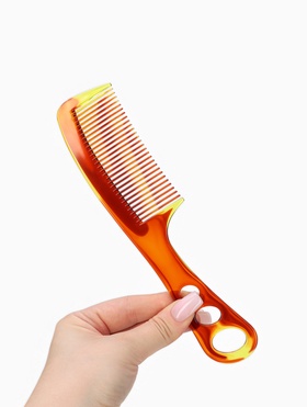 Расчёска, 22?5 см, цвет янтарный (комплект 3 шт)