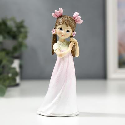 Фигурка полистоун «Малышка с цветами в волосах», 15.5×6×6.5 см