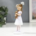 Фигурка полистоун «Малышка с цветами в волосах, с мишкой», 16×4.5×5.5 см - Фото 2