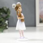Фигурка полистоун «Малышка с цветами в волосах, с мишкой», 16×4.5×5.5 см - Фото 3