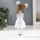 Фигурка полистоун «Малышка с цветами в волосах, с мишкой», 16×4.5×5.5 см - Фото 4