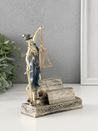 Фигурка-визитница настольная «Фемида - богиня правосудия», полистоун, 18×13.5×5 см - Фото 3