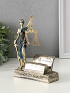 Фигурка-визитница настольная «Фемида - богиня правосудия», полистоун, 18×13.5×5 см - Фото 5