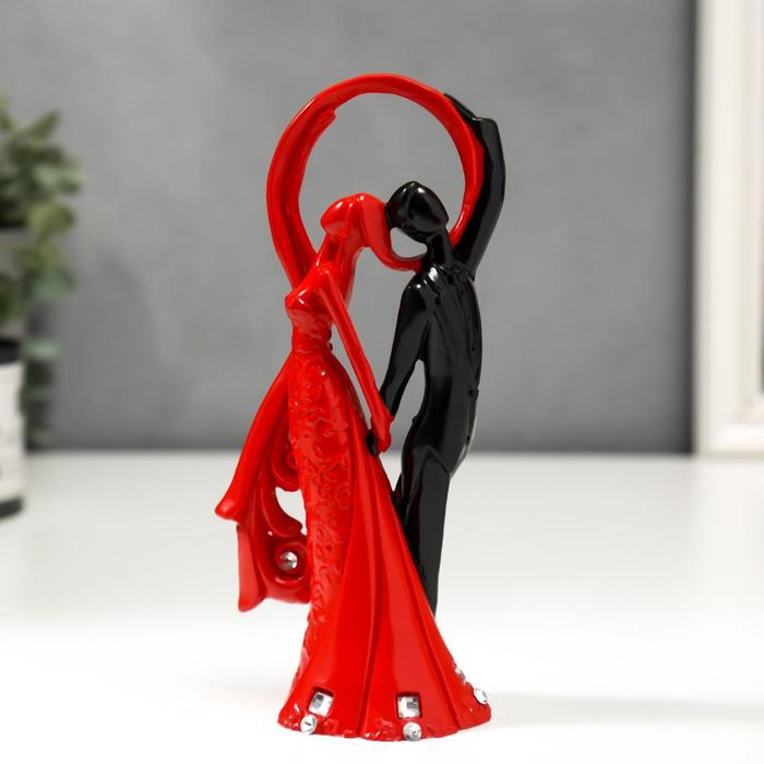 Сувенир полистоун "Вальсирующая пара" красно-чёрная 19х7,5х6,8 см - Фото 1