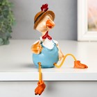 Фигурка полистоун «Курочка в косыночке. Петушок в шляпке», длинные ножки, 21.5×10.5×8.5 см, МИКС - Фото 4